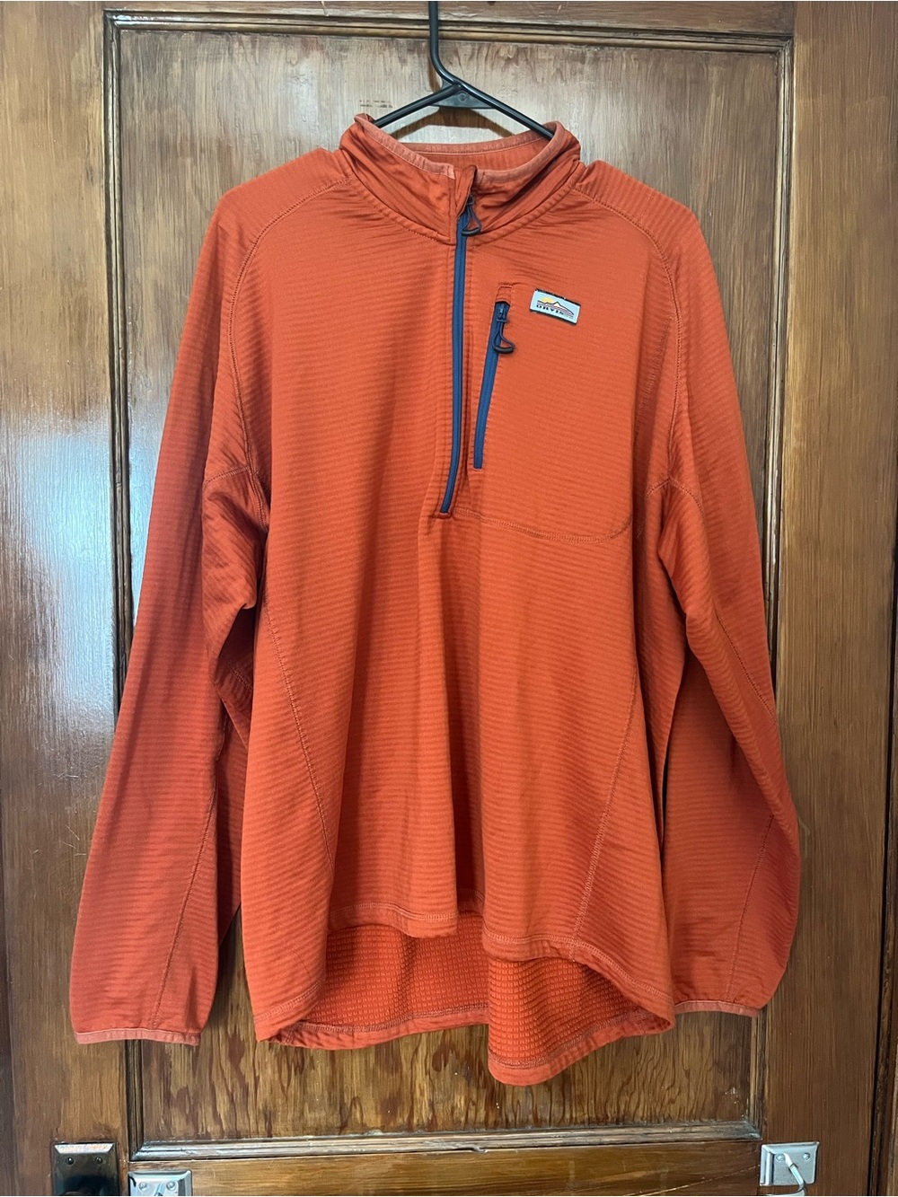 Orvis Horseshoe Hills 1/4 Zip Fleece - Burnt Orange - Picture 2 of 5